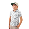 Youth White Camo Performance Polo