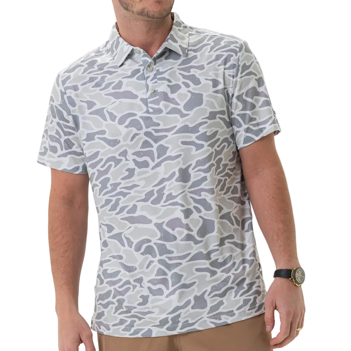 White Camo Performance Polo