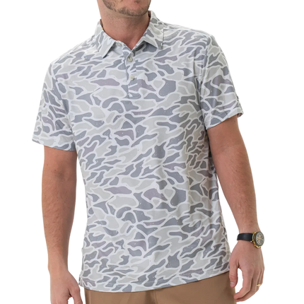 White Camo Performance Polo