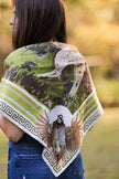 Light Blue Pointing Strong Silk Scarf
