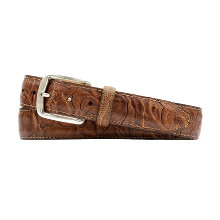 Amarillo Italian Saddle Leather with Texas Rose Design