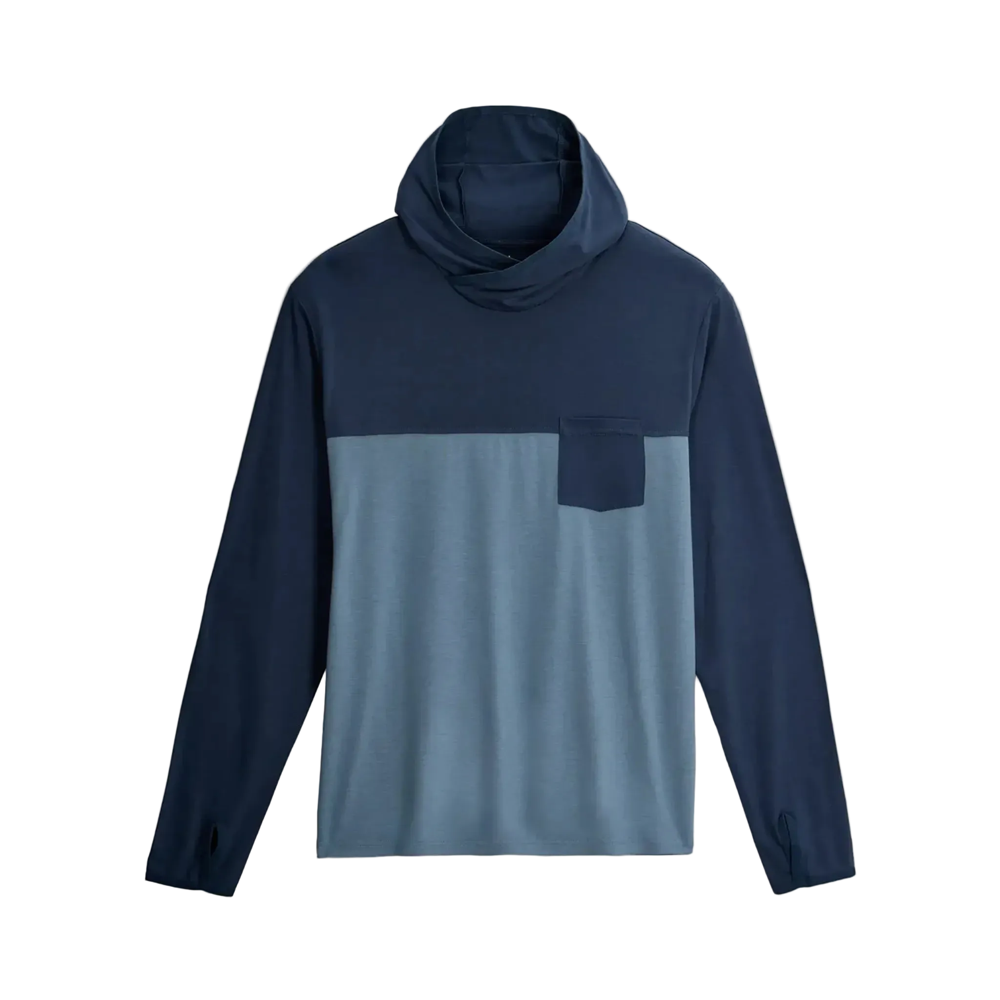 Bamboo Hybrid Hoodie True Navy/ Blue Fog
