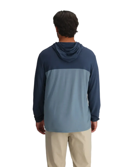 Bamboo Hybrid Hoodie True Navy/ Blue Fog