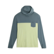Bamboo Hybrid Hoodie Stormy Sea/ Lime
