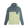 Bamboo Hybrid Hoodie Stormy Sea/ Lime