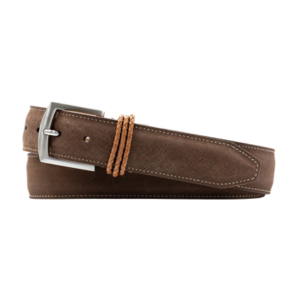 Bermuda Braid Nubuck Belt- Bark