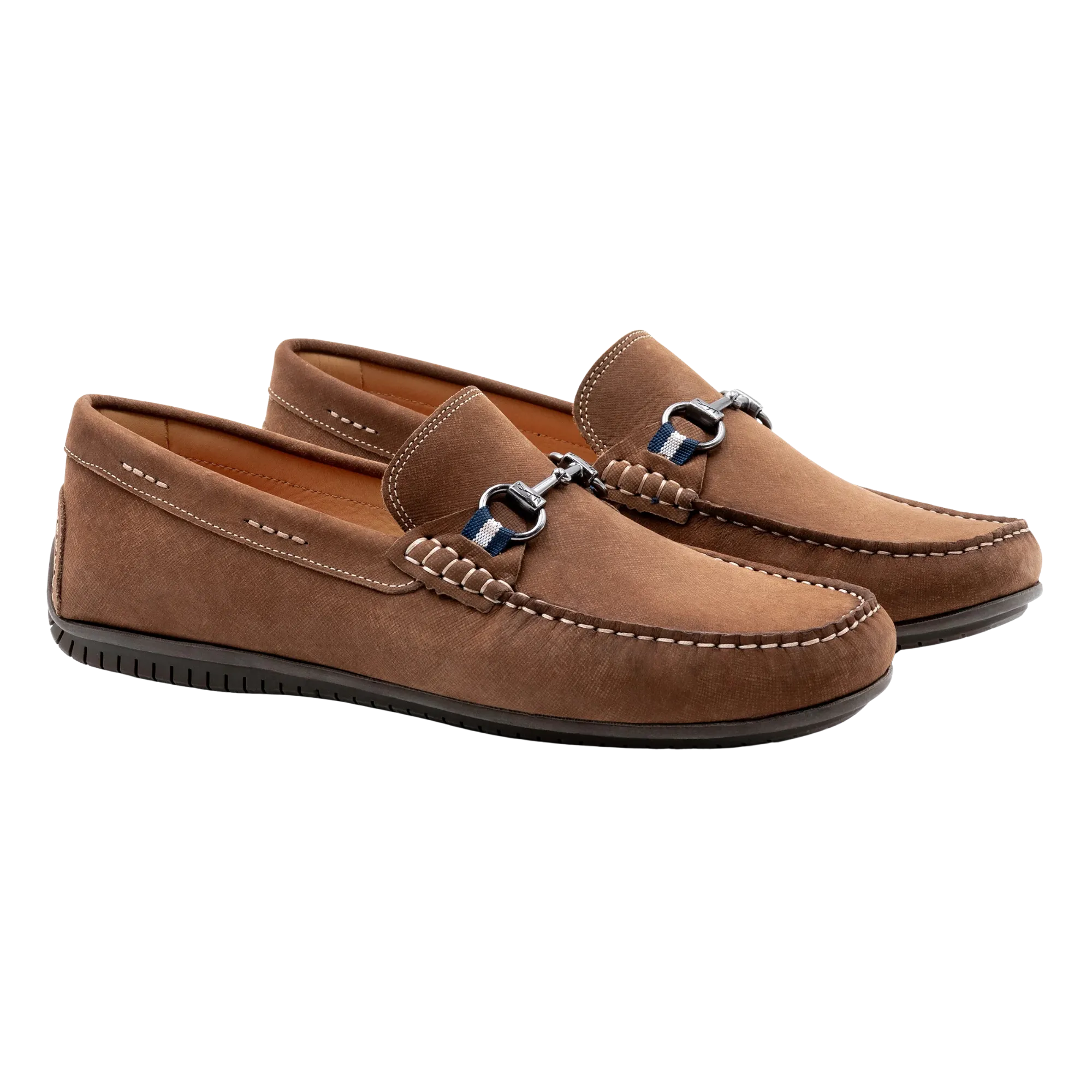 Bermuda Nubuck Horse Bit Loafers - Bark