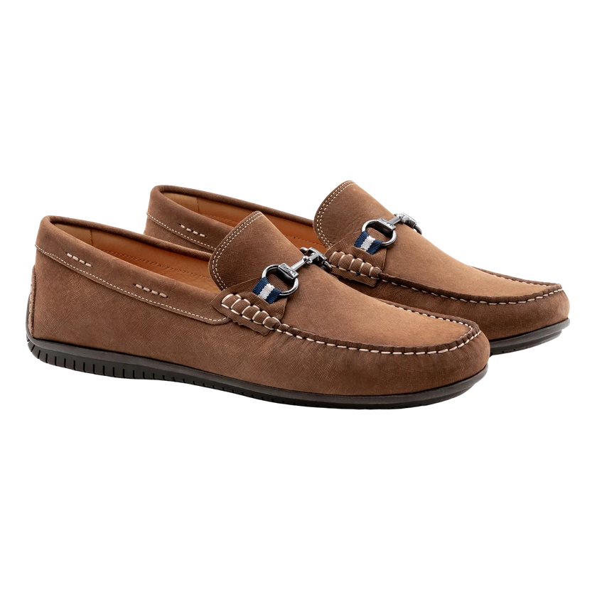 Bermuda Nubuck Horse Bit Loafers - Bark
