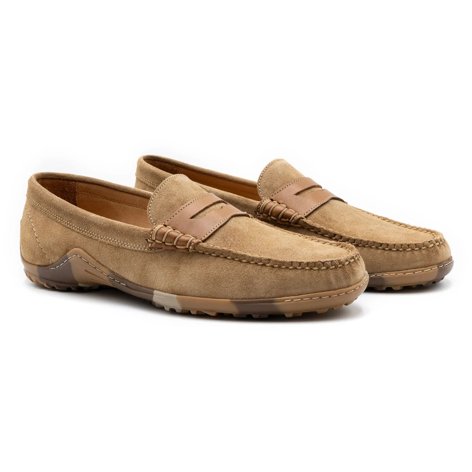Bill Suede Penny Loafer - Khaki