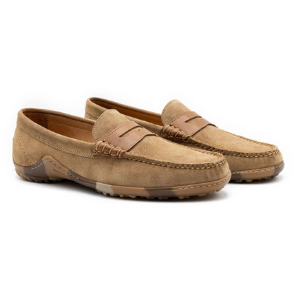 Bill Suede Penny Loafer - Khaki