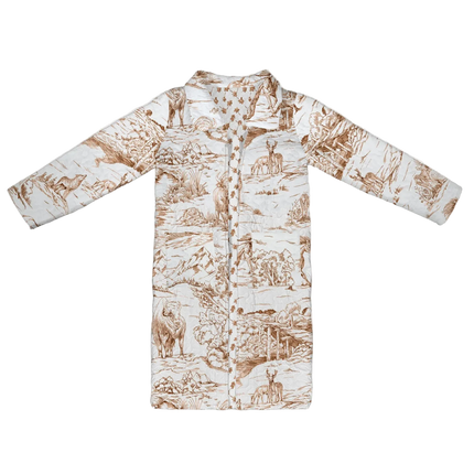 Buffalo Toile Brown Quilted