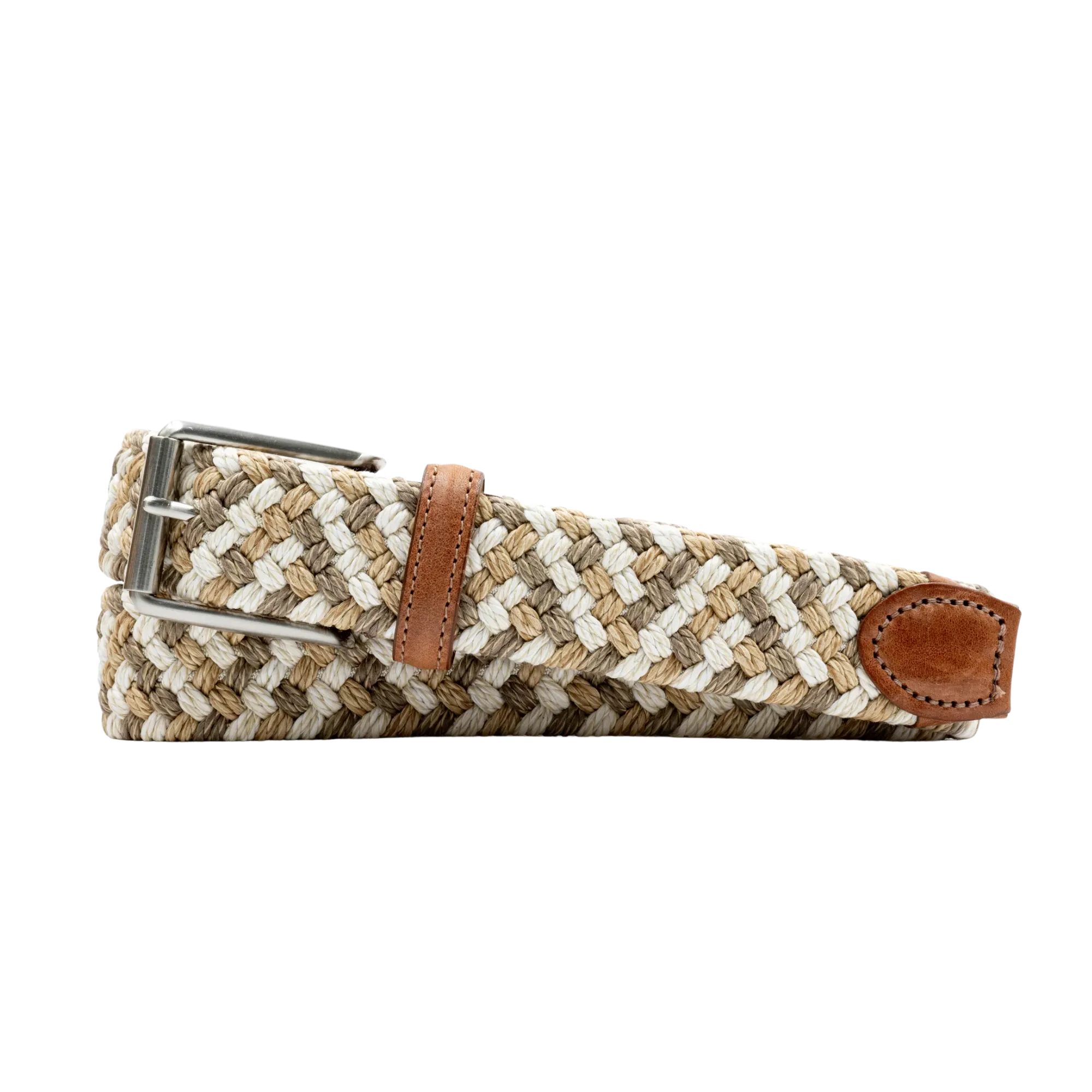 Como Braided Italian Linen and Elastic Belt