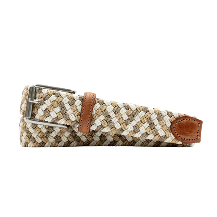 Como Braided Italian Linen and Elastic Belt
