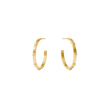Crescent Stone Hoop