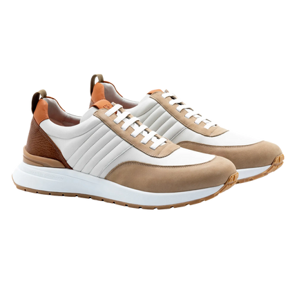 Dawson Glove Leather Sneakers - White/Sand