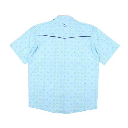 Fisherman Pearl Snap Short Sleeve Shirt-Mens