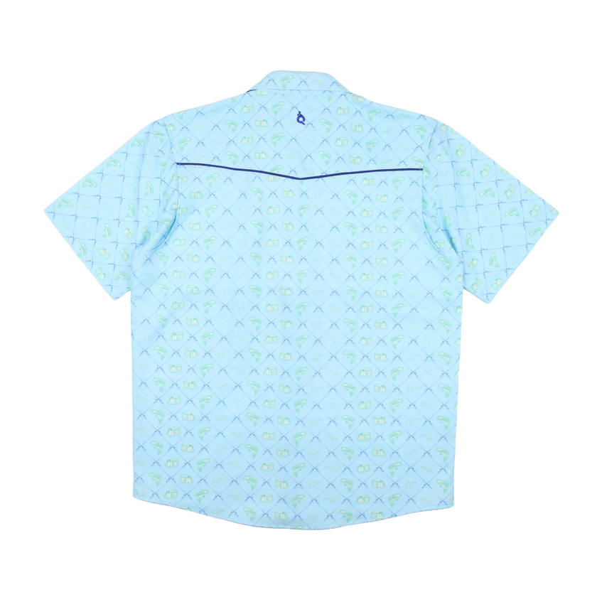 Fisherman Pearl Snap Short Sleeve Shirt-Mens