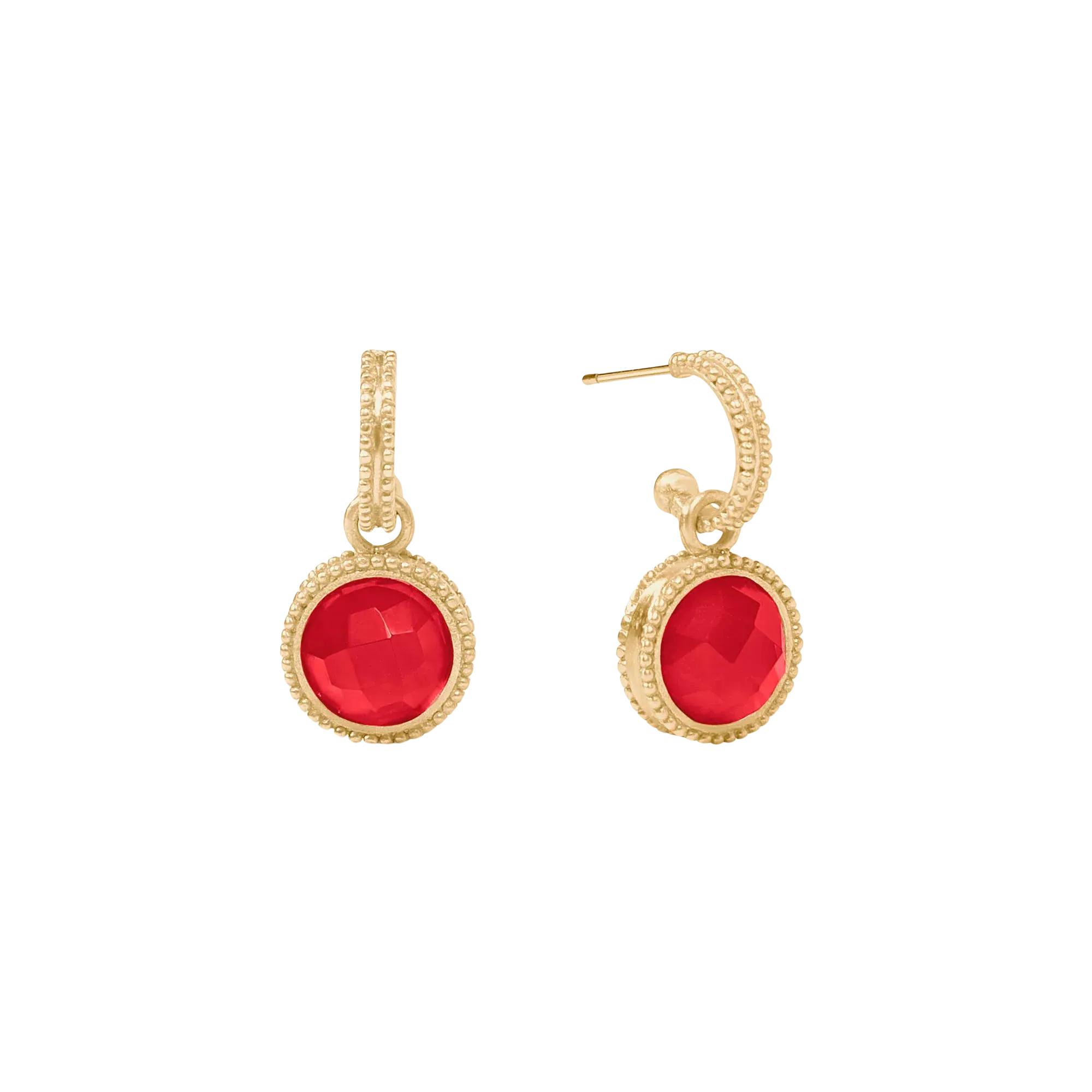 Fleur-de-Lis Hoop & Charm Strawberry