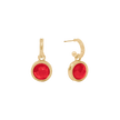 Fleur-de-Lis Hoop & Charm Strawberry