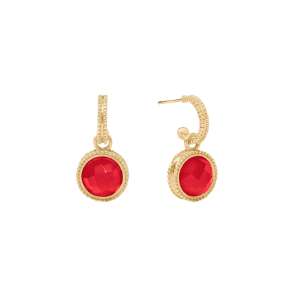 Fleur-de-Lis Hoop & Charm Strawberry