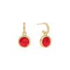 Fleur-de-Lis Hoop & Charm Strawberry