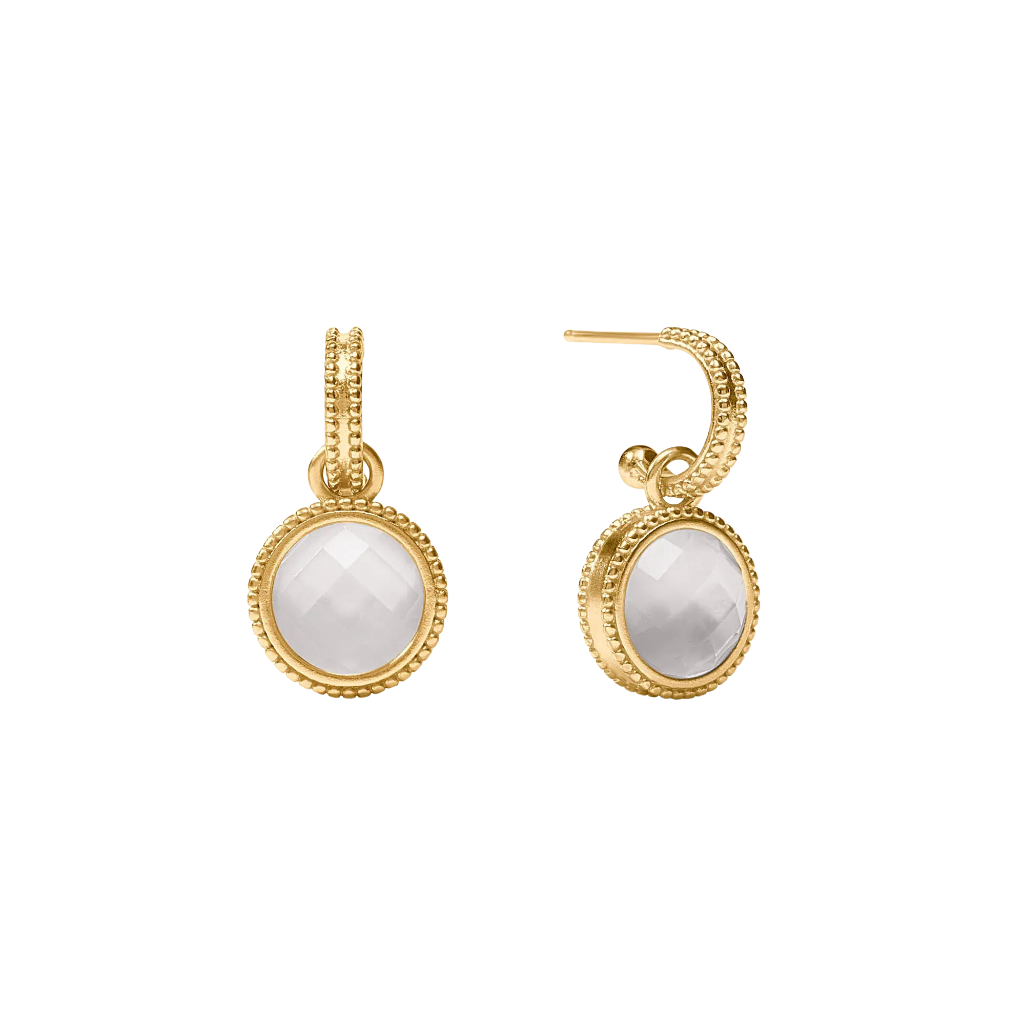 Fleur-de-Lis Hoop & Charm Cubic Zirconia