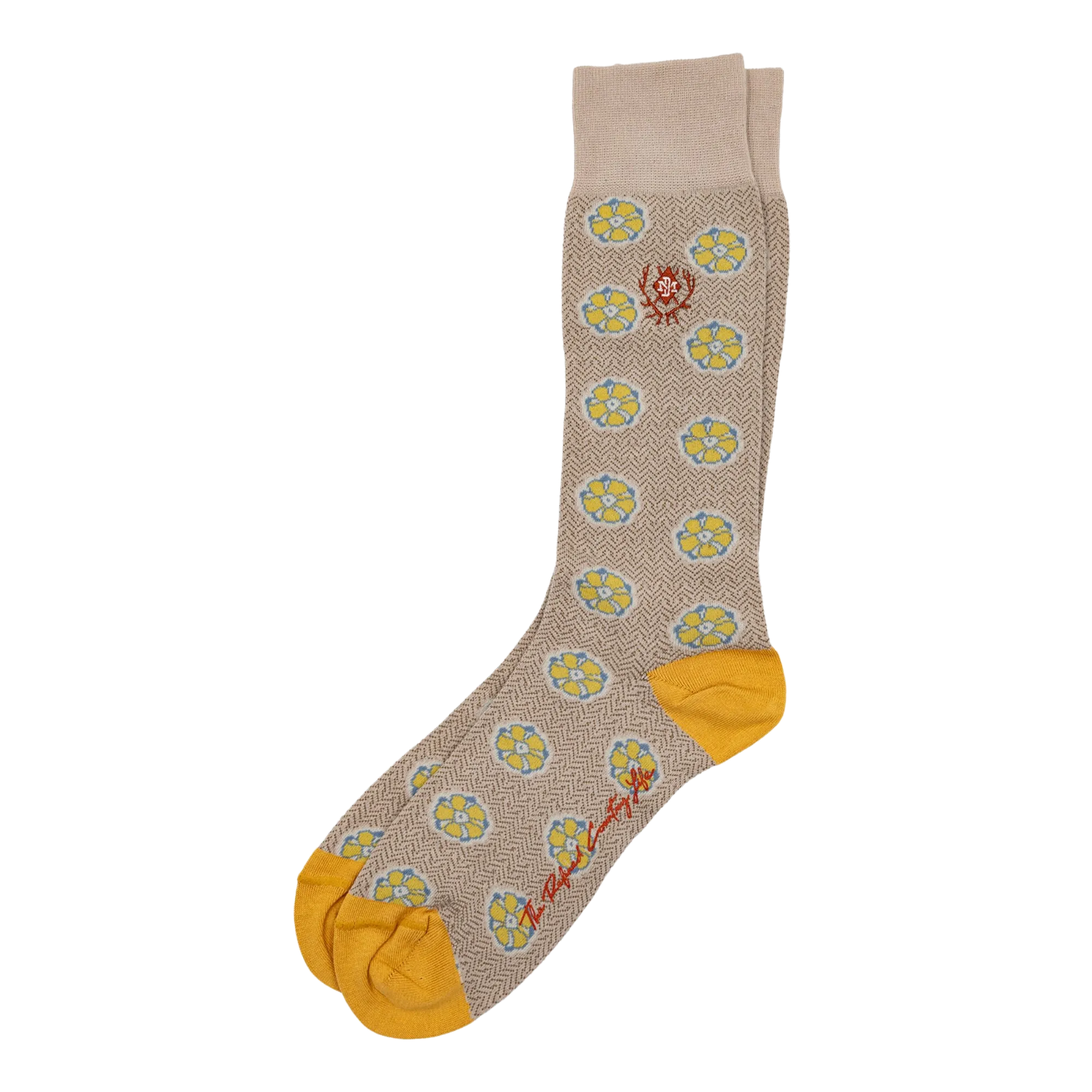 Floral Peruvian Pima Cotton Socks