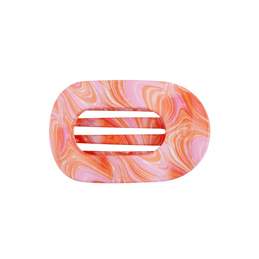 Just Keep Swimming Flat Round Hair Clip