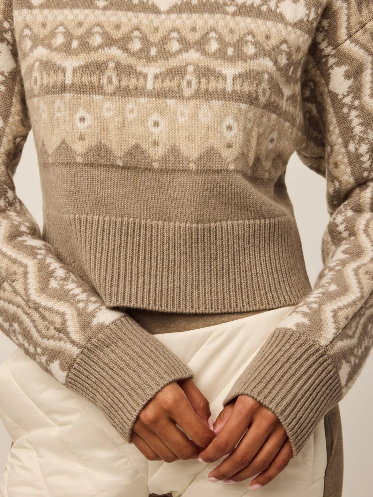 Koko Jacquard Crop Sweater