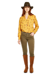 Honeysuckle Ladies Jeans Dusky Green