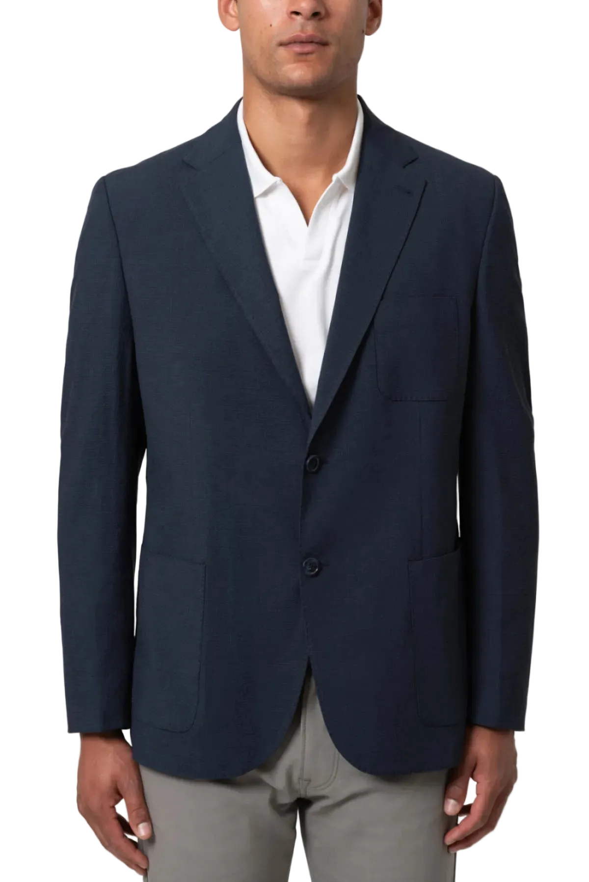 Matteo Seersucker Blazer Navy