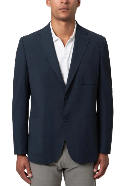 Matteo Seersucker Blazer Navy