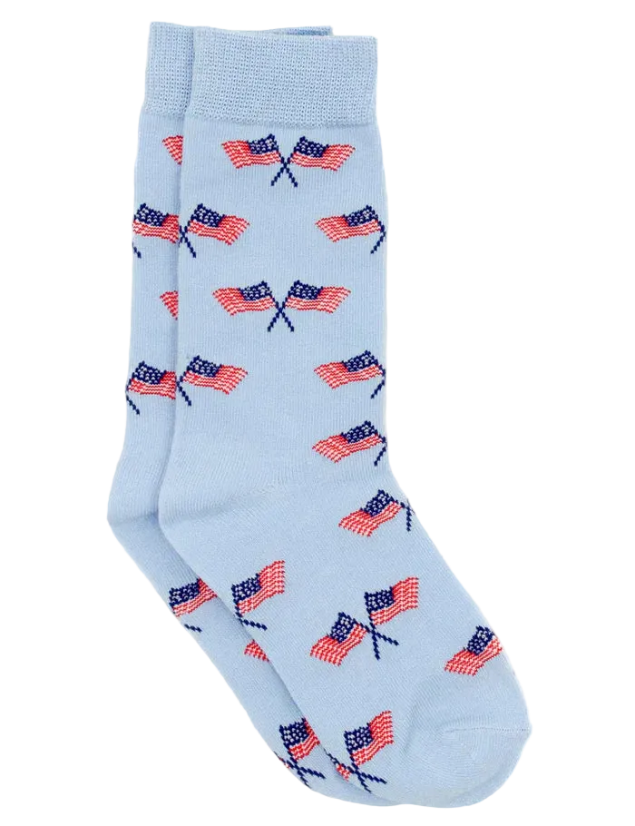 Boys Lucky Duck Sock Freedom Flag