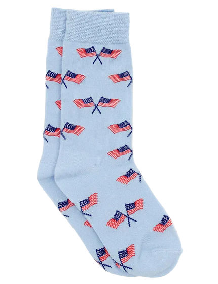 Boys Lucky Duck Sock Freedom Flag