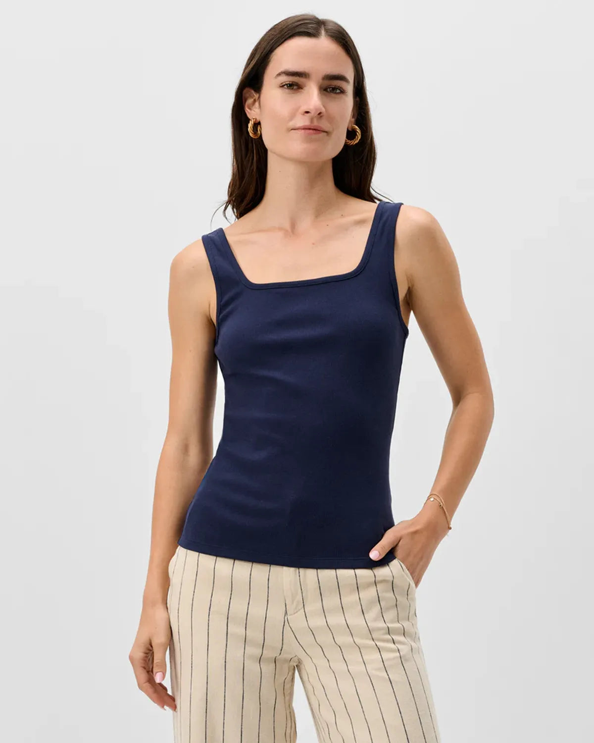 Monica Cotton Blend Tank Top