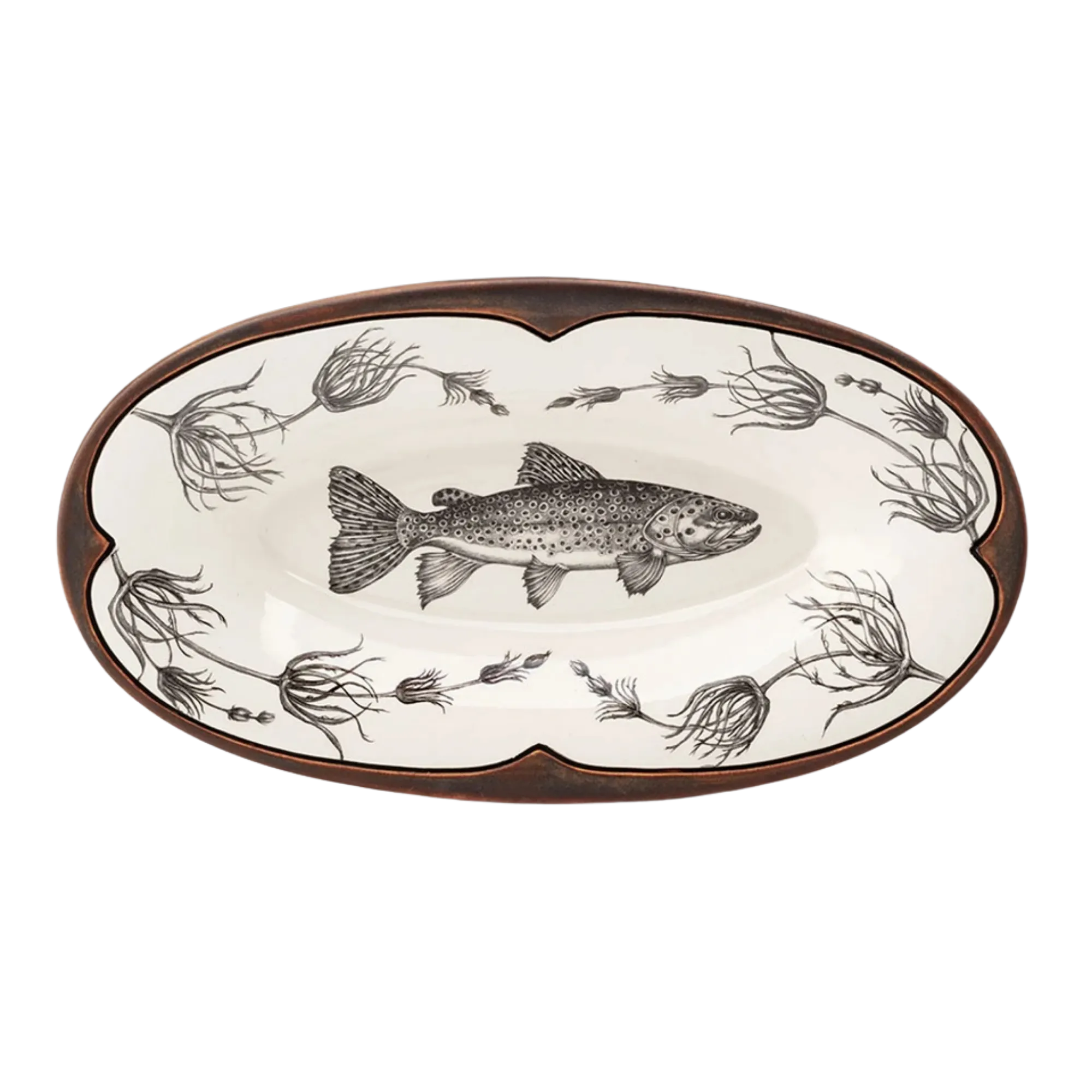 Oblong Serving Dish: Brown Trout