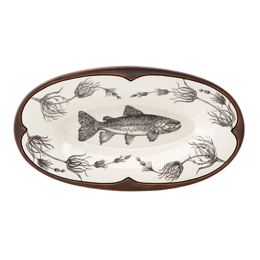 Oblong Serving Dish: Brown Trout