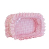 Ruffled Nylon Large Clear Pouch