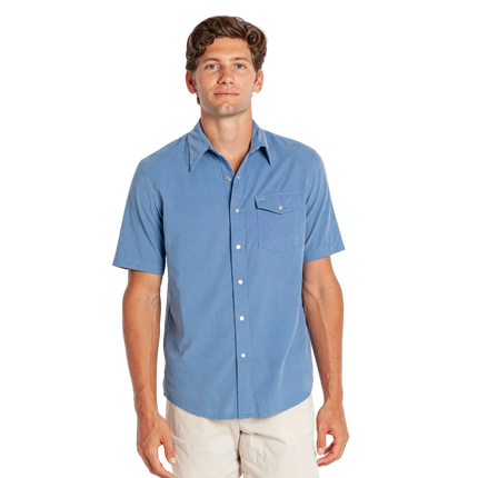 Short Sleeve Corduroy Pearl Snap