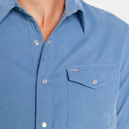 Short Sleeve Corduroy Pearl Snap