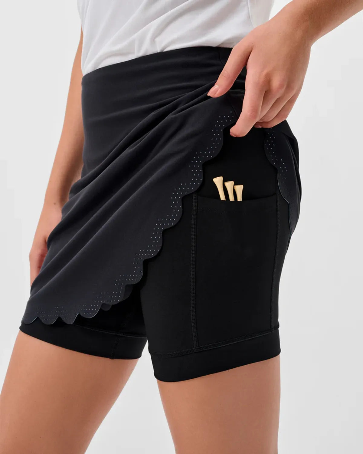 Sienna Scalloped Performance Skort