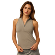 Sleeveless Vesta Mock Neck Top