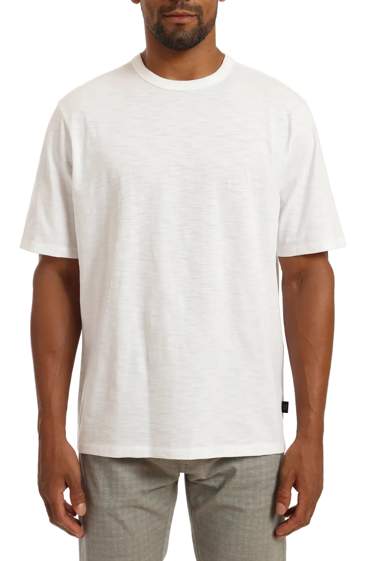 Slub Crew Neck Tshirt White