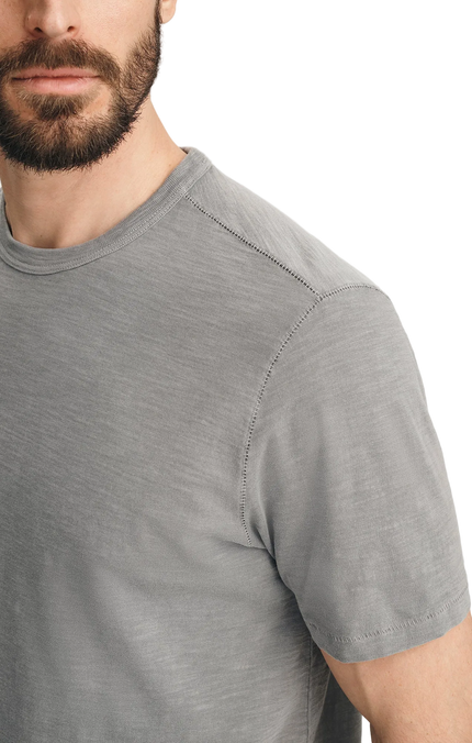 Slub Crew Neck Tshirt Chiseled Stone