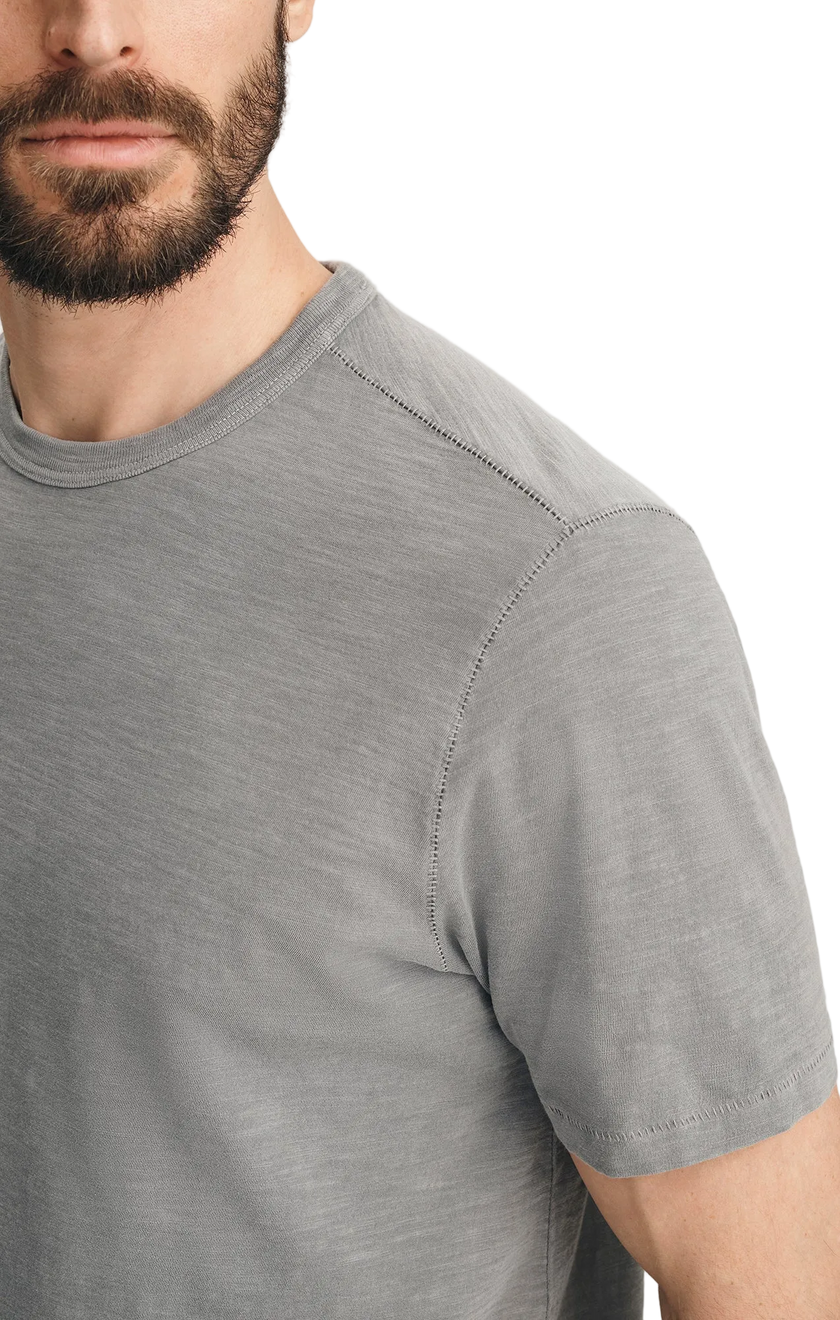 Slub Crew Neck Tshirt Chiseled Stone