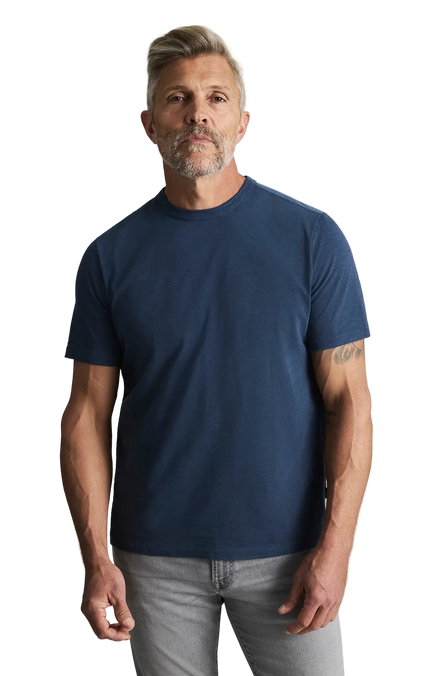 Slub Crew Neck Tshirt Vintage Indigo