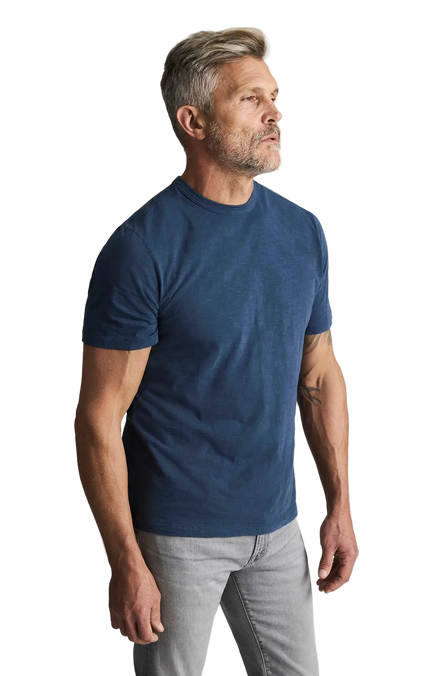 Slub Crew Neck Tshirt Vintage Indigo