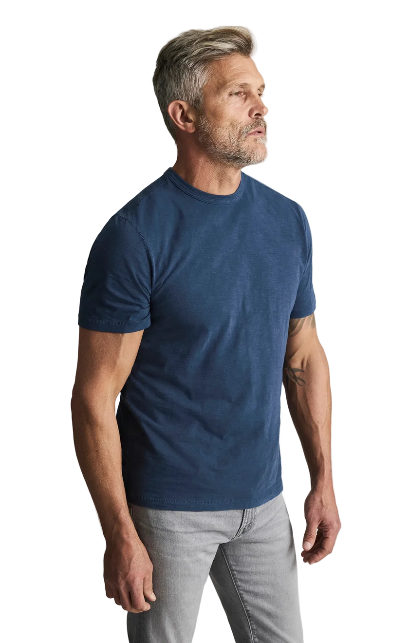 Slub Crew Neck Tshirt Vintage Indigo