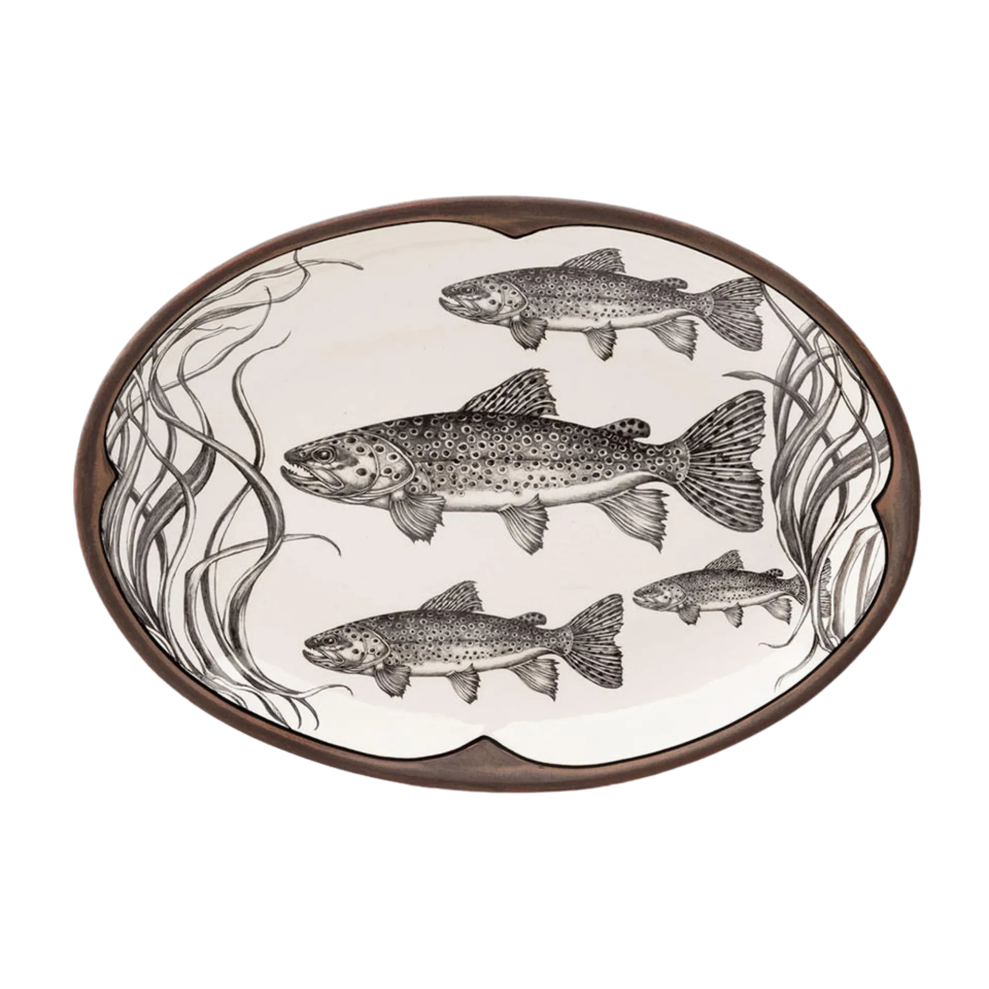 Small Oval Platter: Brown Trout