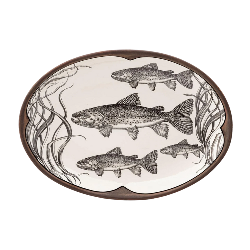 Small Oval Platter: Brown Trout